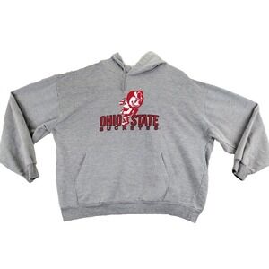 Ohio State Buckeyes Gray Hoodie Sweatshirt Big Ball Sports Athletic Dept Size L